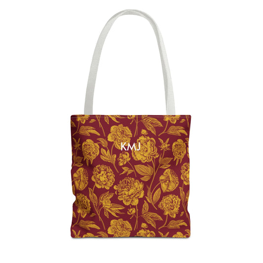 Totes - Personalized | Red & Yellow | Peony