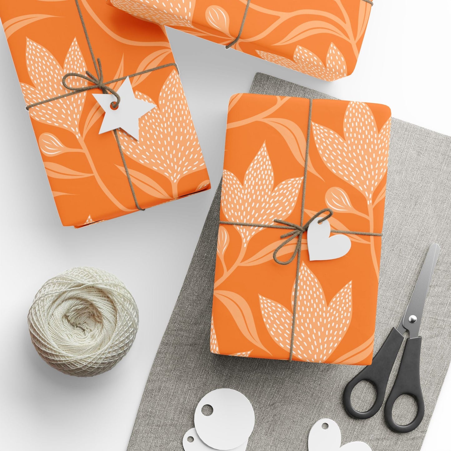 Gift Wrap | Orange & White | Magnolia