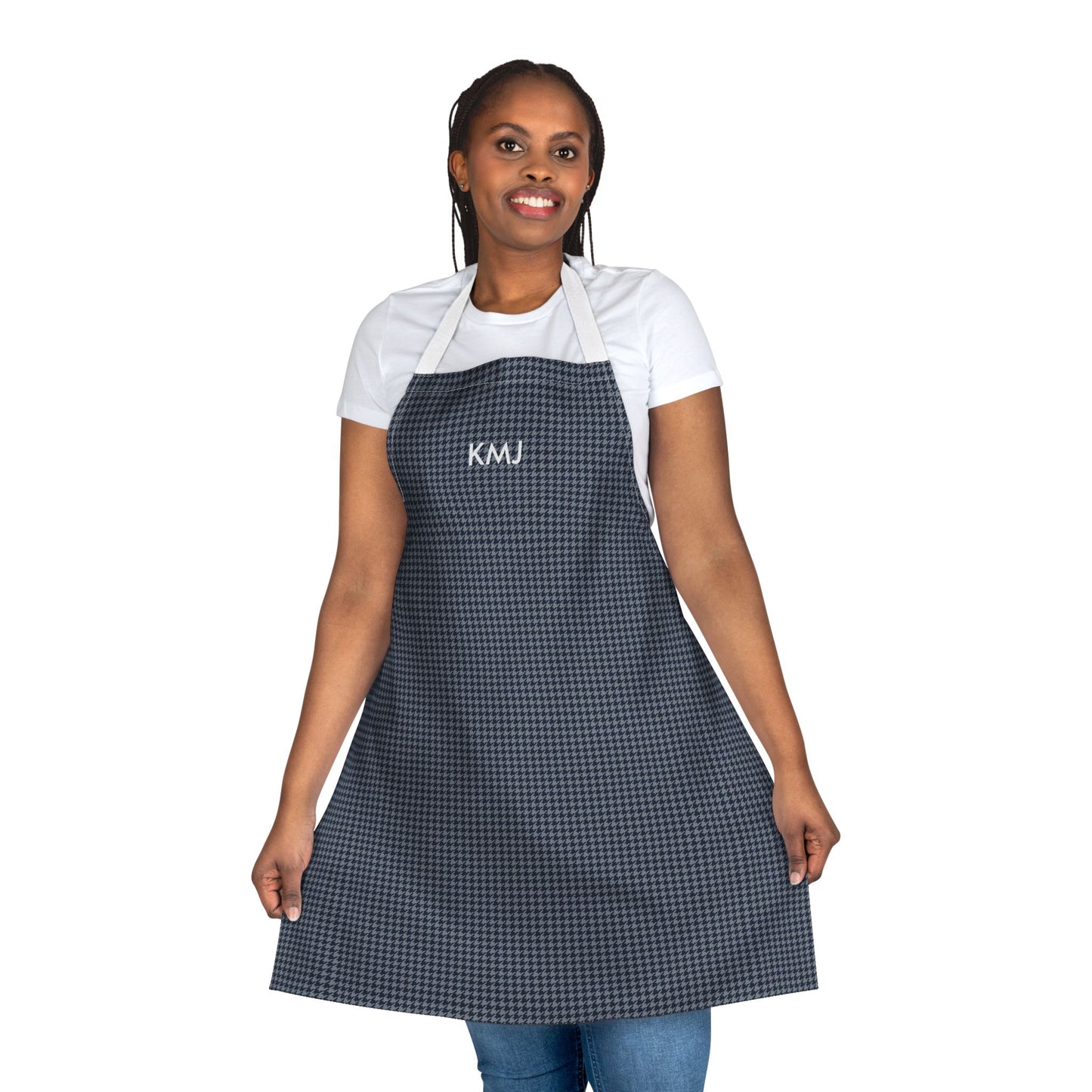 Apron - Personalized | Navy & White | Houndstooth
