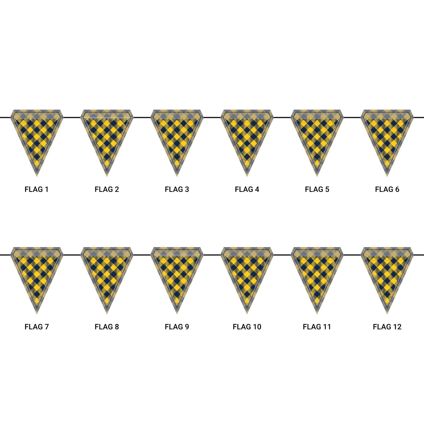 Flag Garland | Ann Arbor, Michigan | Gingham