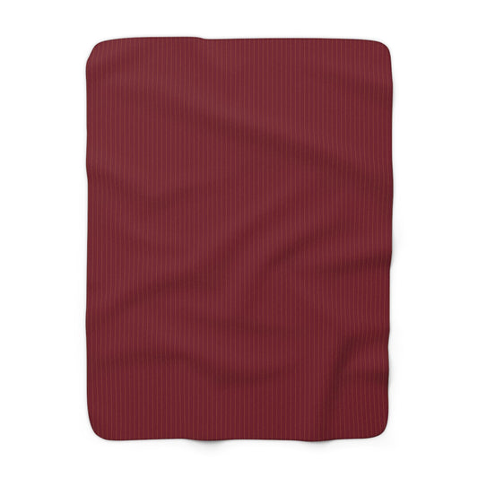 Sherpa Blanket | Red & Yellow | Pinstripe