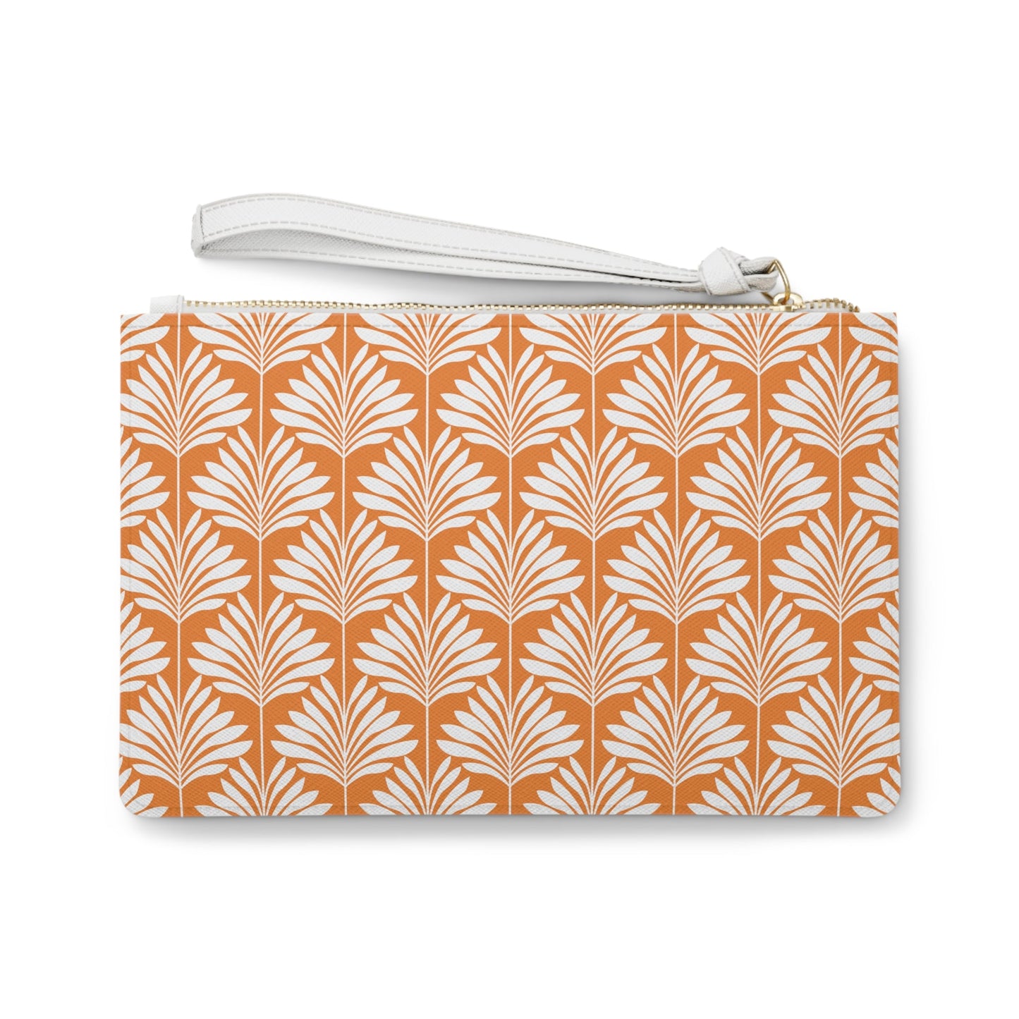 Clutch Bag | Orange & White | Deco