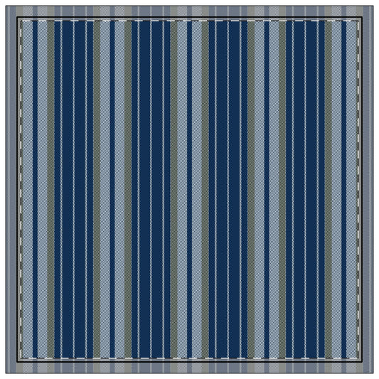 Napkins | Blue & Gold | Stripe