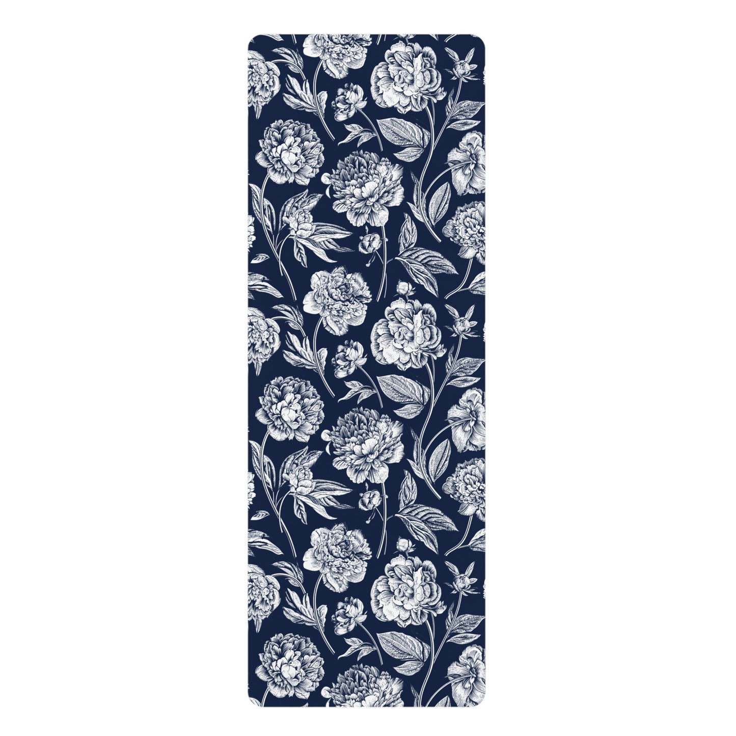 Yoga Mat | Navy & White | Peony