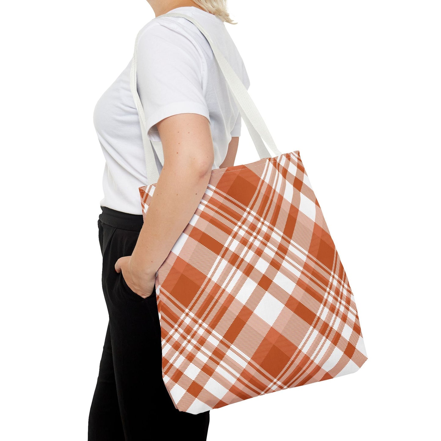 Totes | Dark Orange & White | Tartan