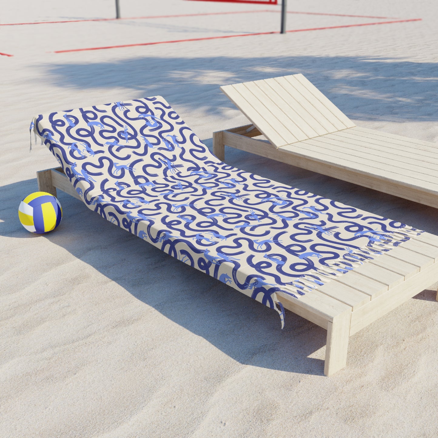 Boho Beach Towel | Greyhounds | Blue Ribbon