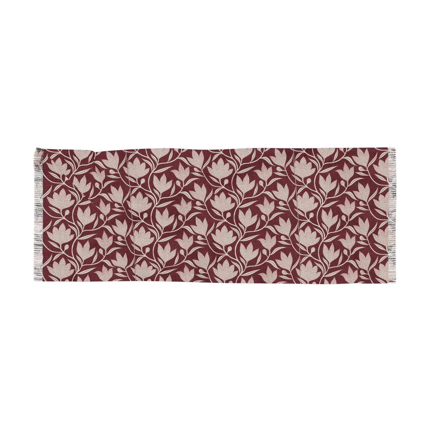 Scarf | Maroon & White | Magnolia