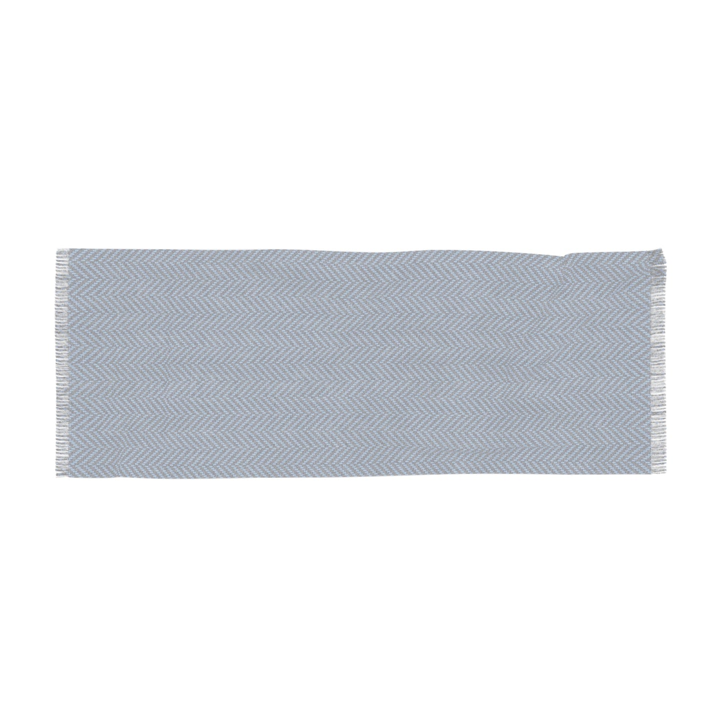 Scarf | Light Blue & White | Herringbone