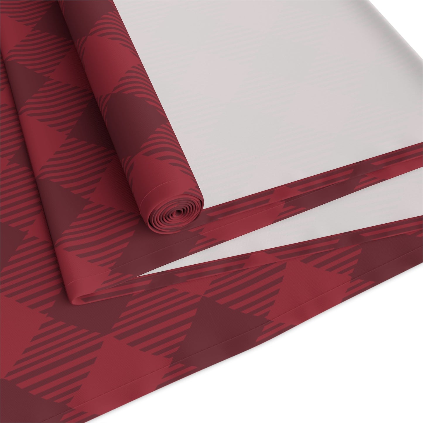 Table Runner | Maroon & White | Gingham