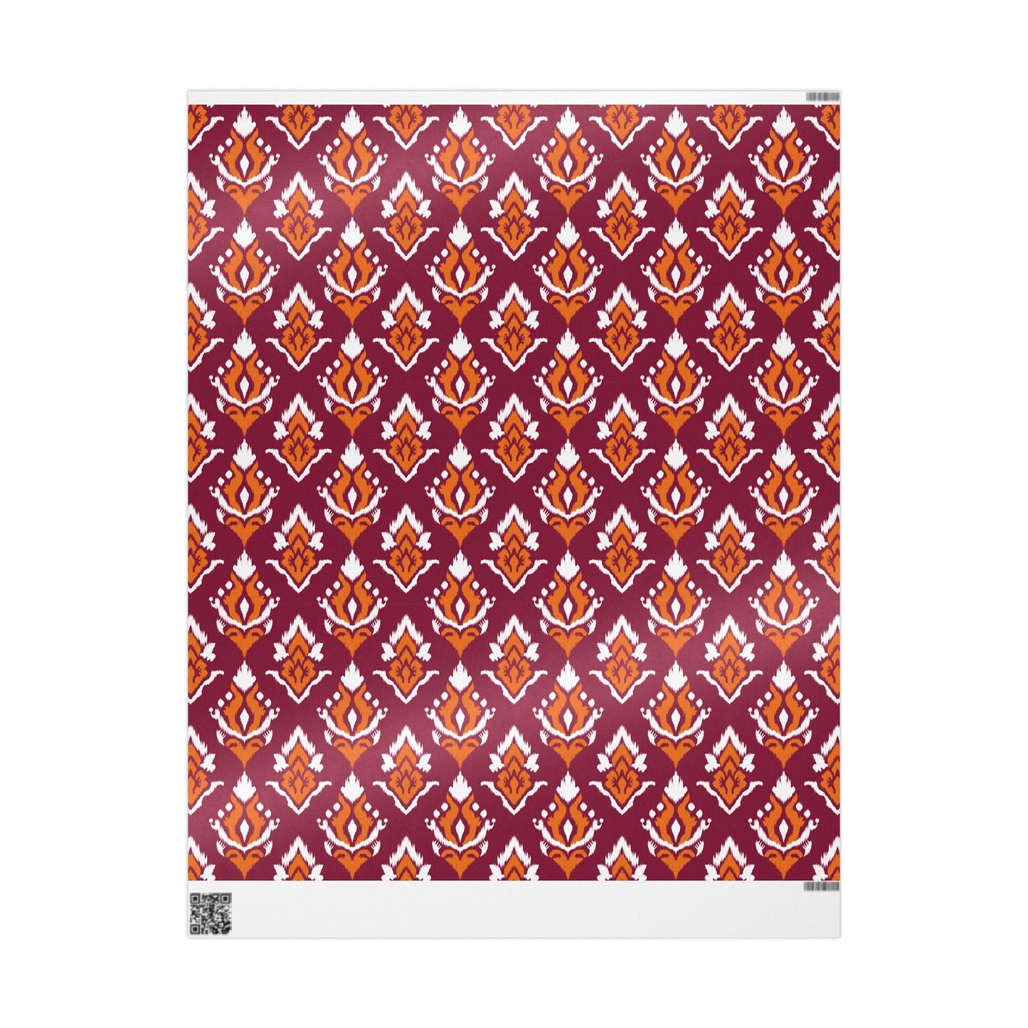 Gift Wrap | Maroon & Orange | Ikat