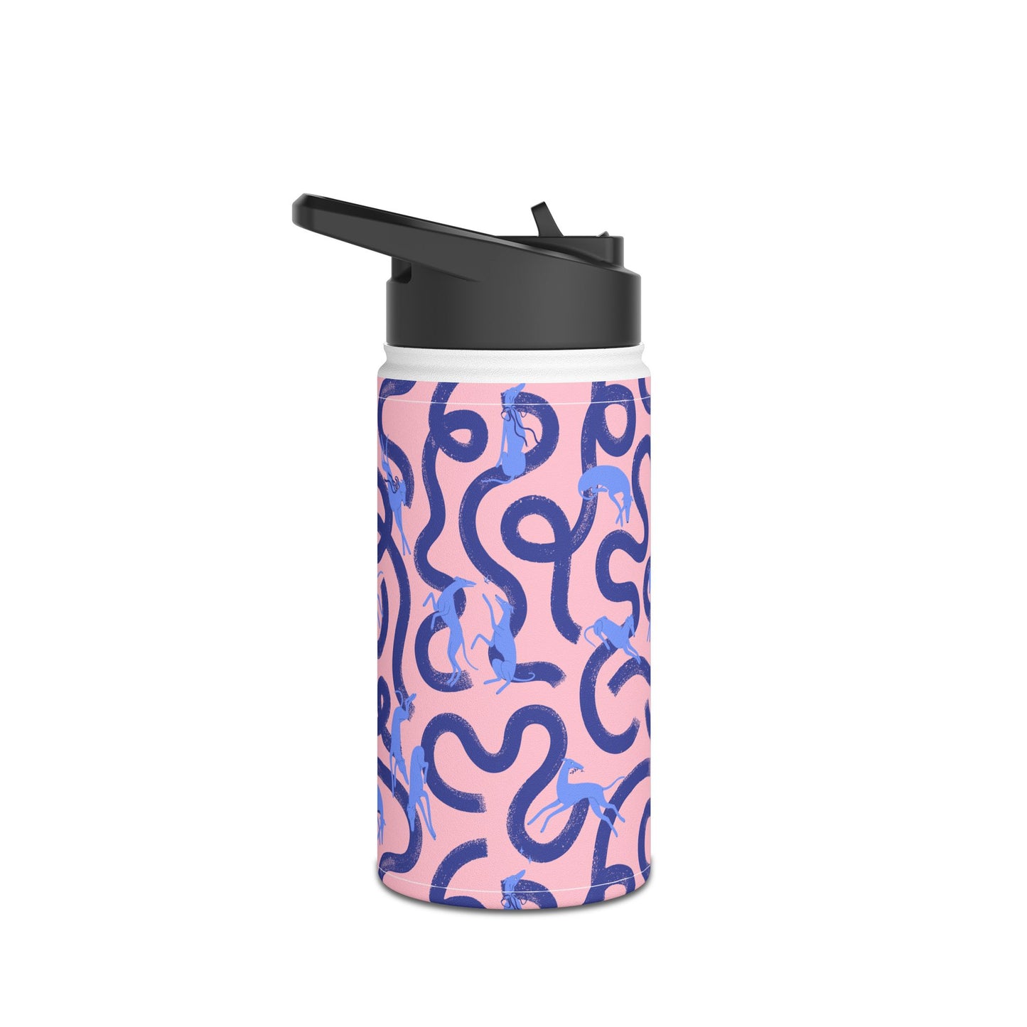 Insulated Water Bottle | Greyhounds | Pink Ribbon