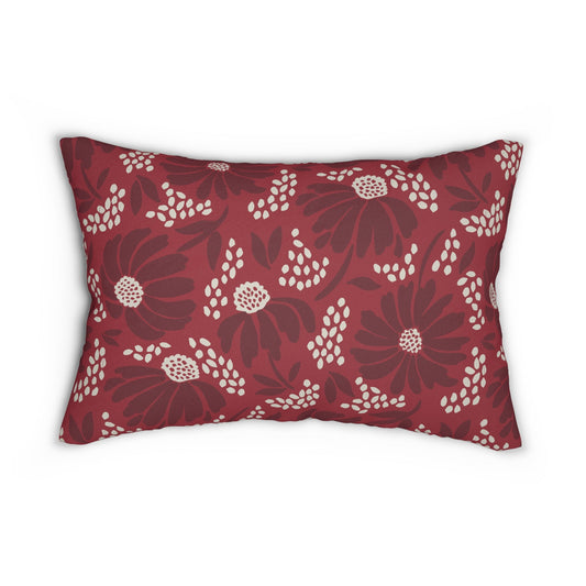 Pillow | Maroon & White | Bellis