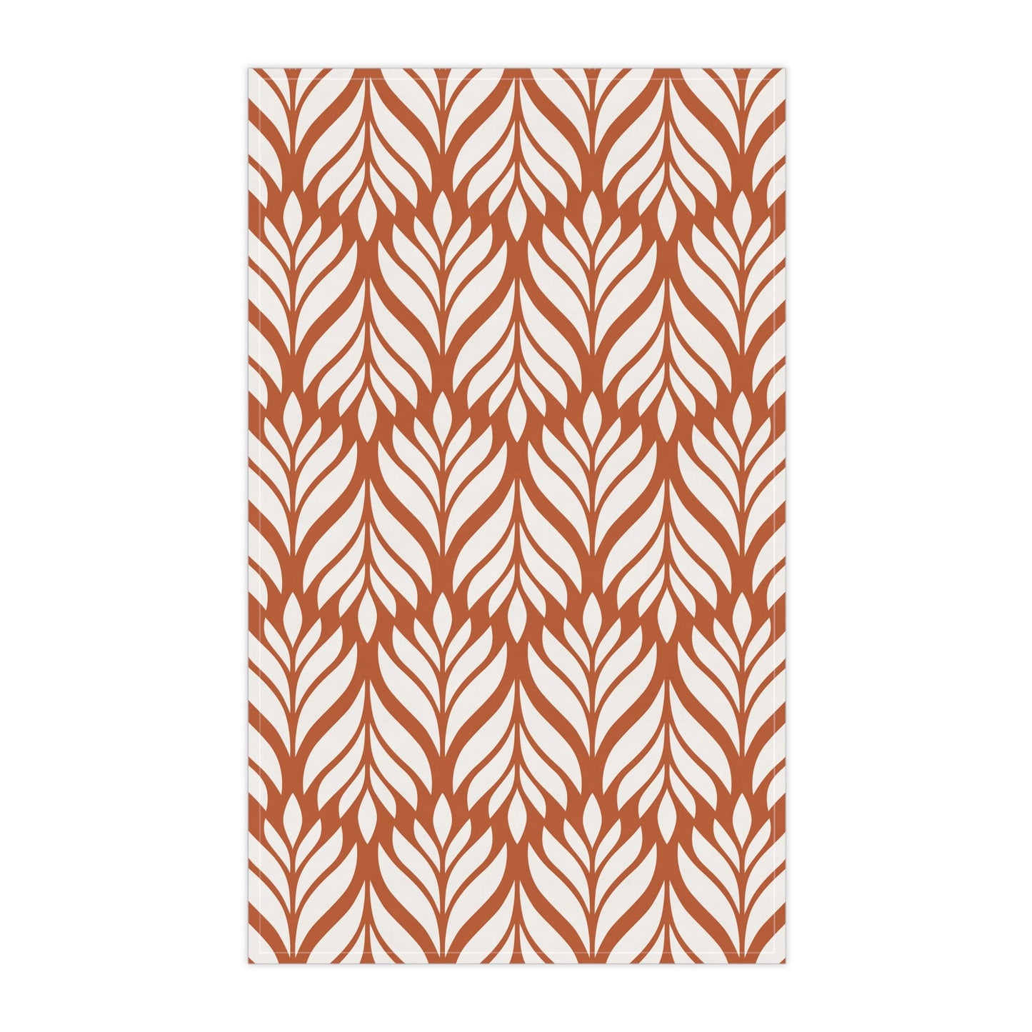 Tea Towels | Dark Orange & White | Palm