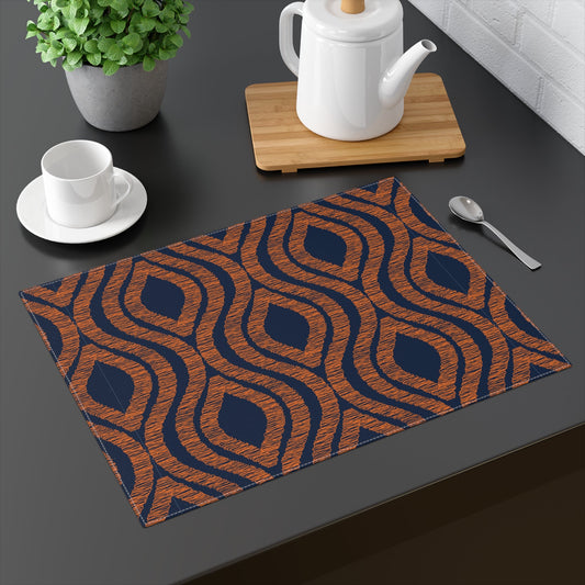 Placemat | Orange & Blue | Ogee