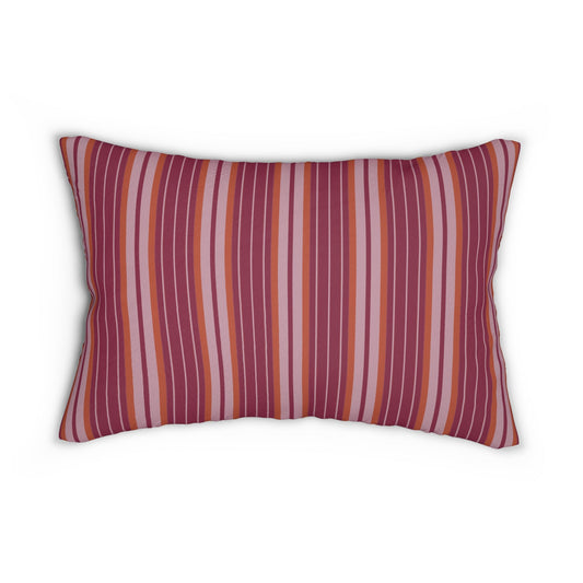 Pillow | Maroon & Orange | Stripe