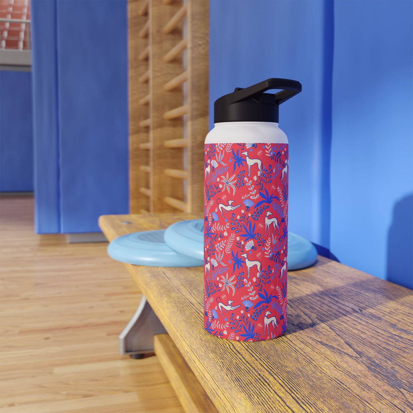 Insulated Water Bottle | Greyhounds | Pink Fern