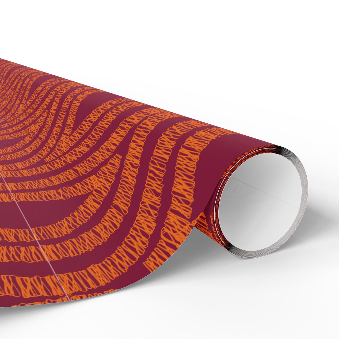 Gift Wrap | Maroon & Orange | Ogee