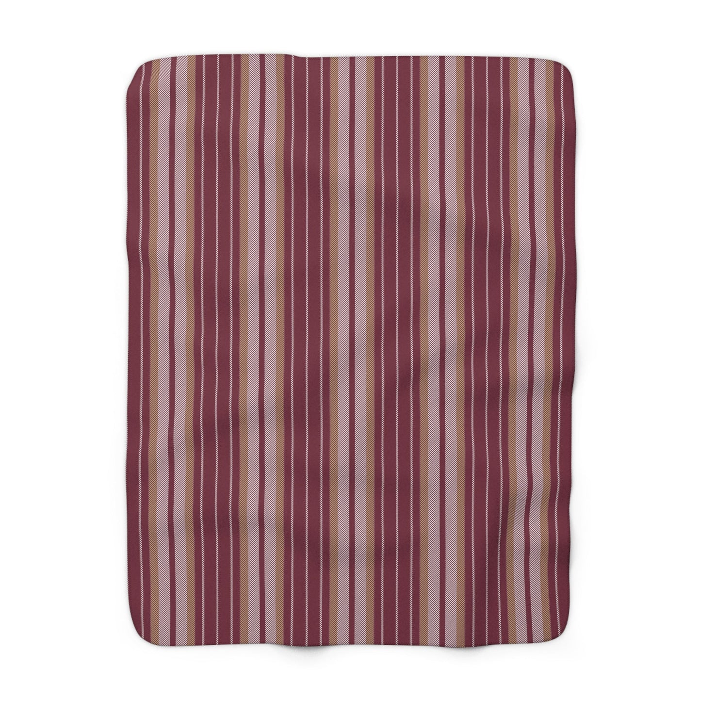 Sherpa Blanket | Maroon & Gold | Stripe