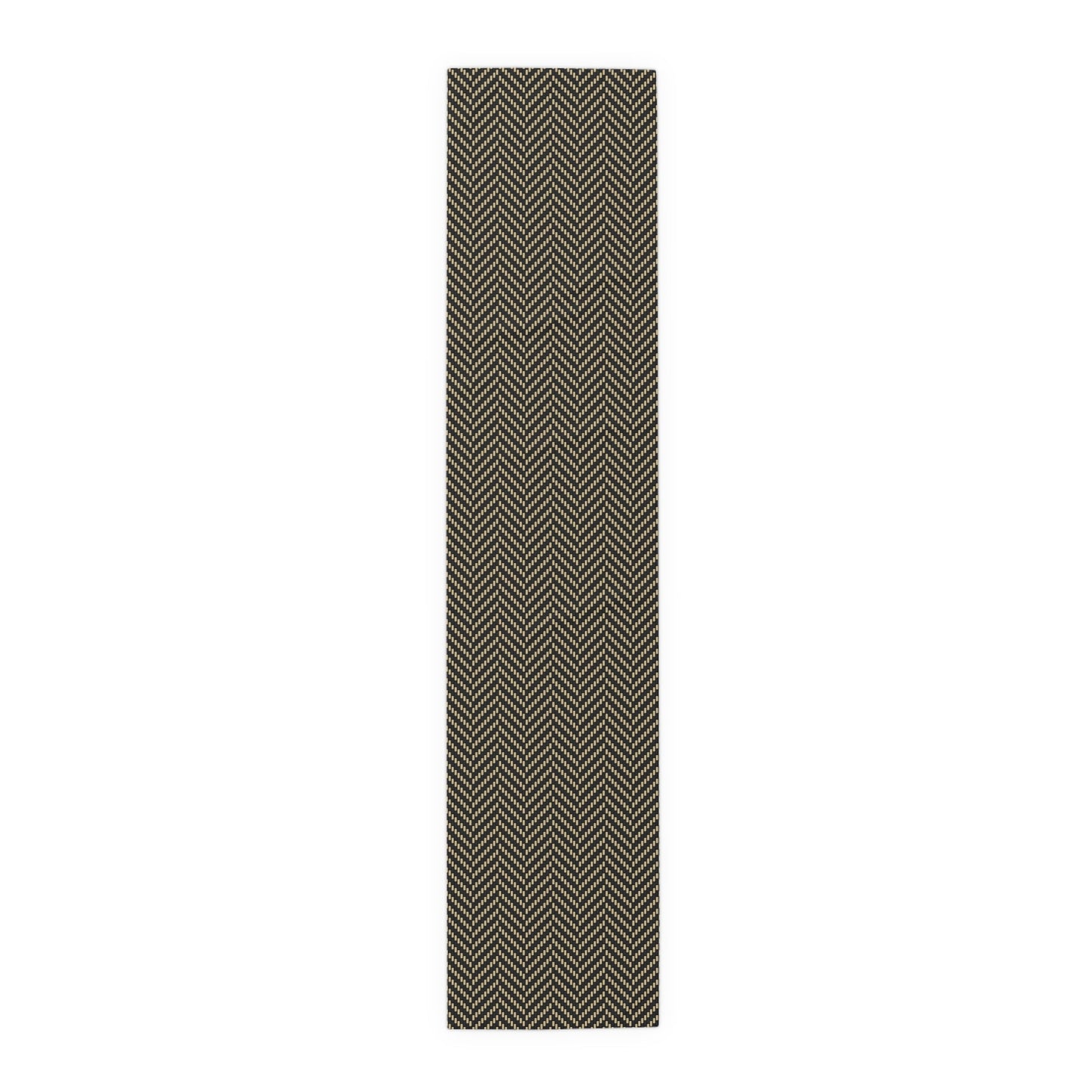 Table Runner | Black & Gold | Herringbone