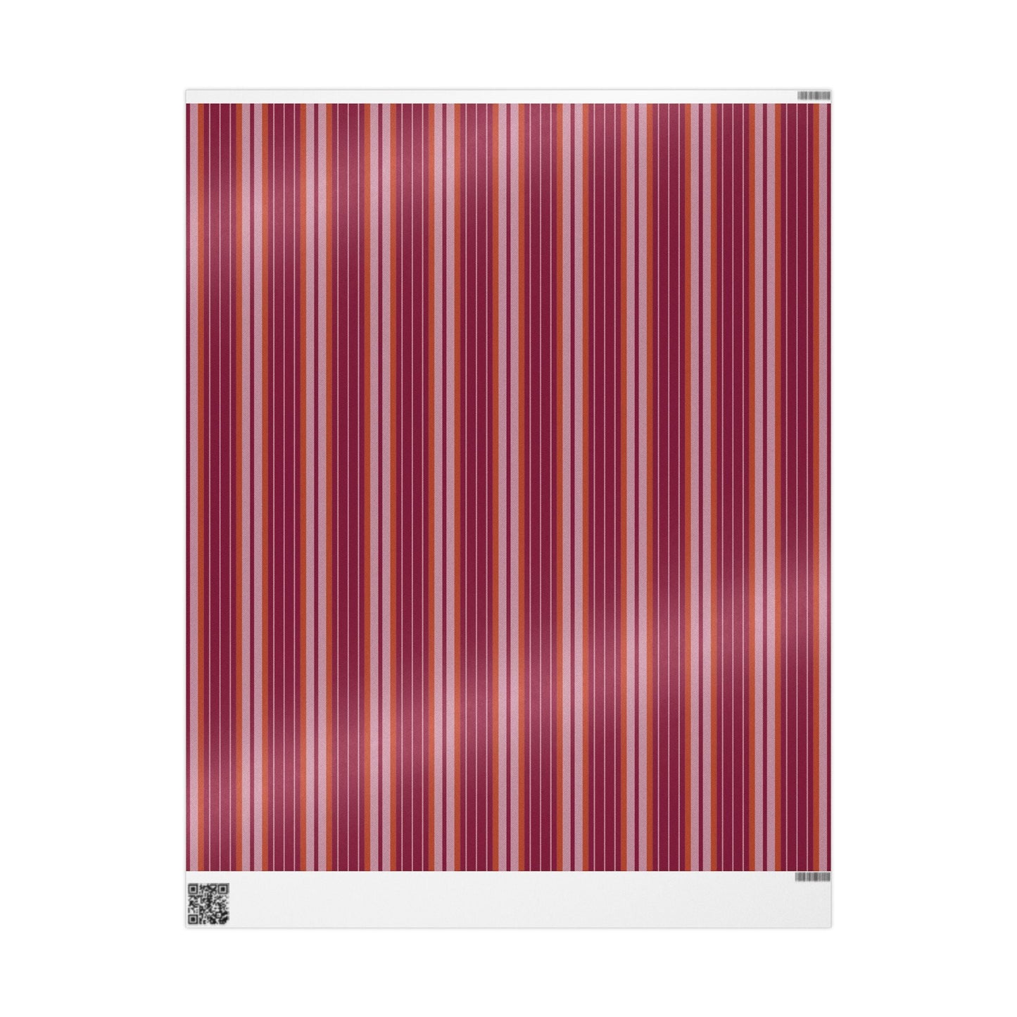 Gift Wrap | Maroon & Orange | Stripe