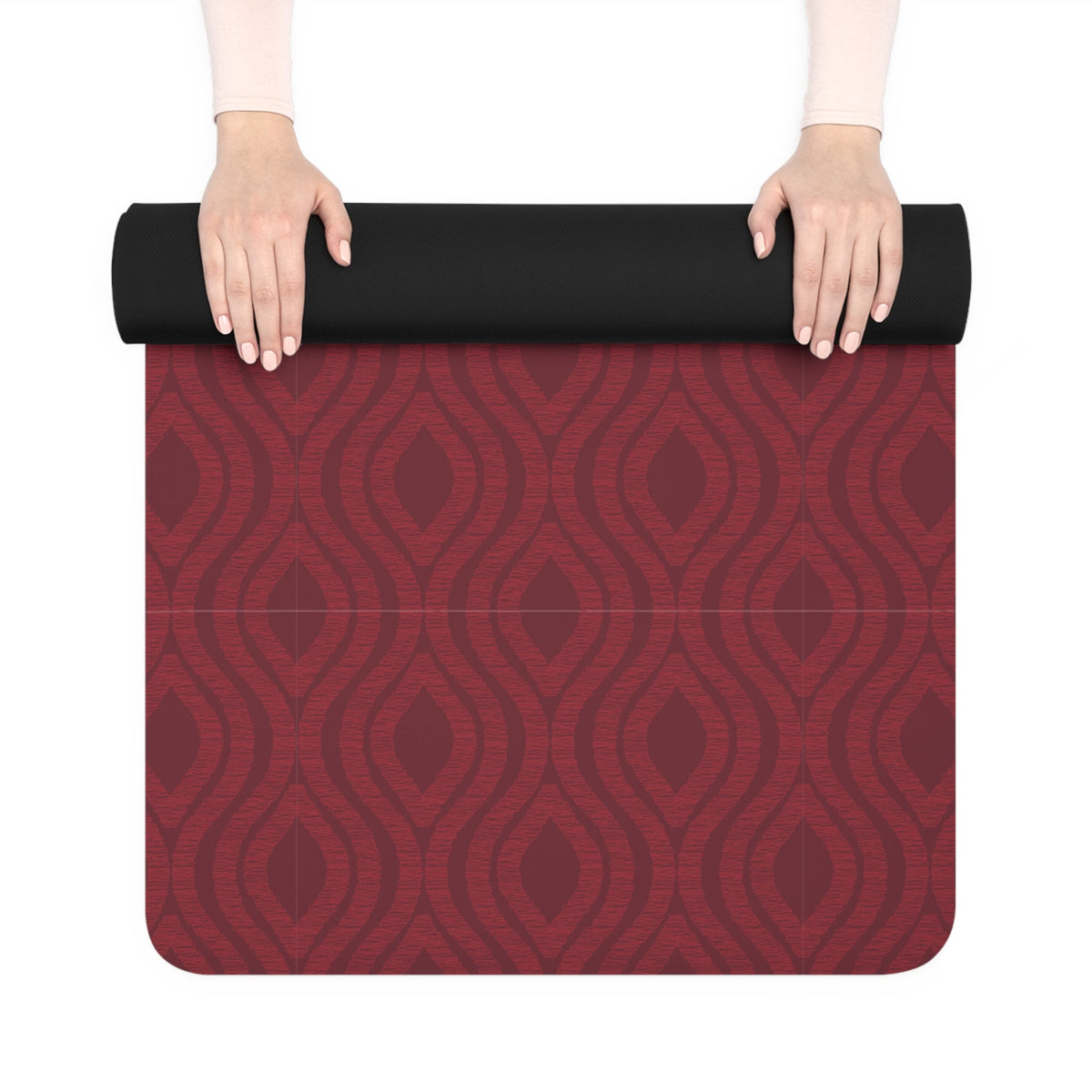 Yoga Mat | Maroon & White | Ogee