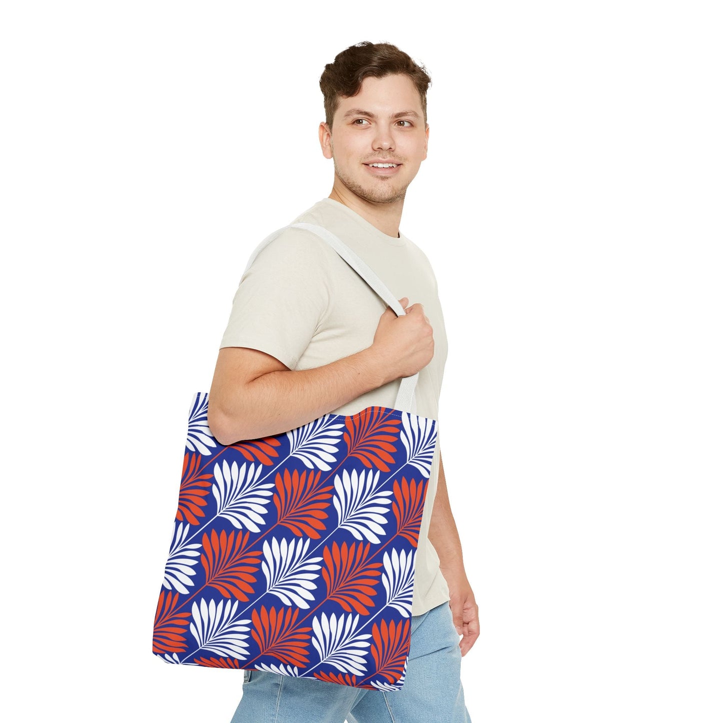 Tote Bag | Bright Blue & Orange | Deco