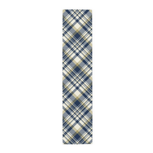 Table Runner | Blue & Gold | Tartan
