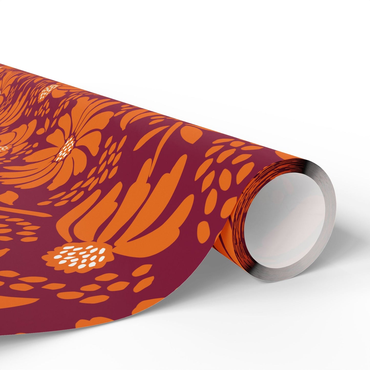 Gift Wrap | Maroon & Orange | Bellis