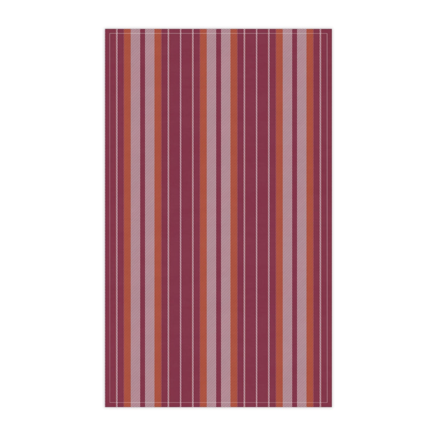 Tea Towels | Maroon & Orange | Stripe