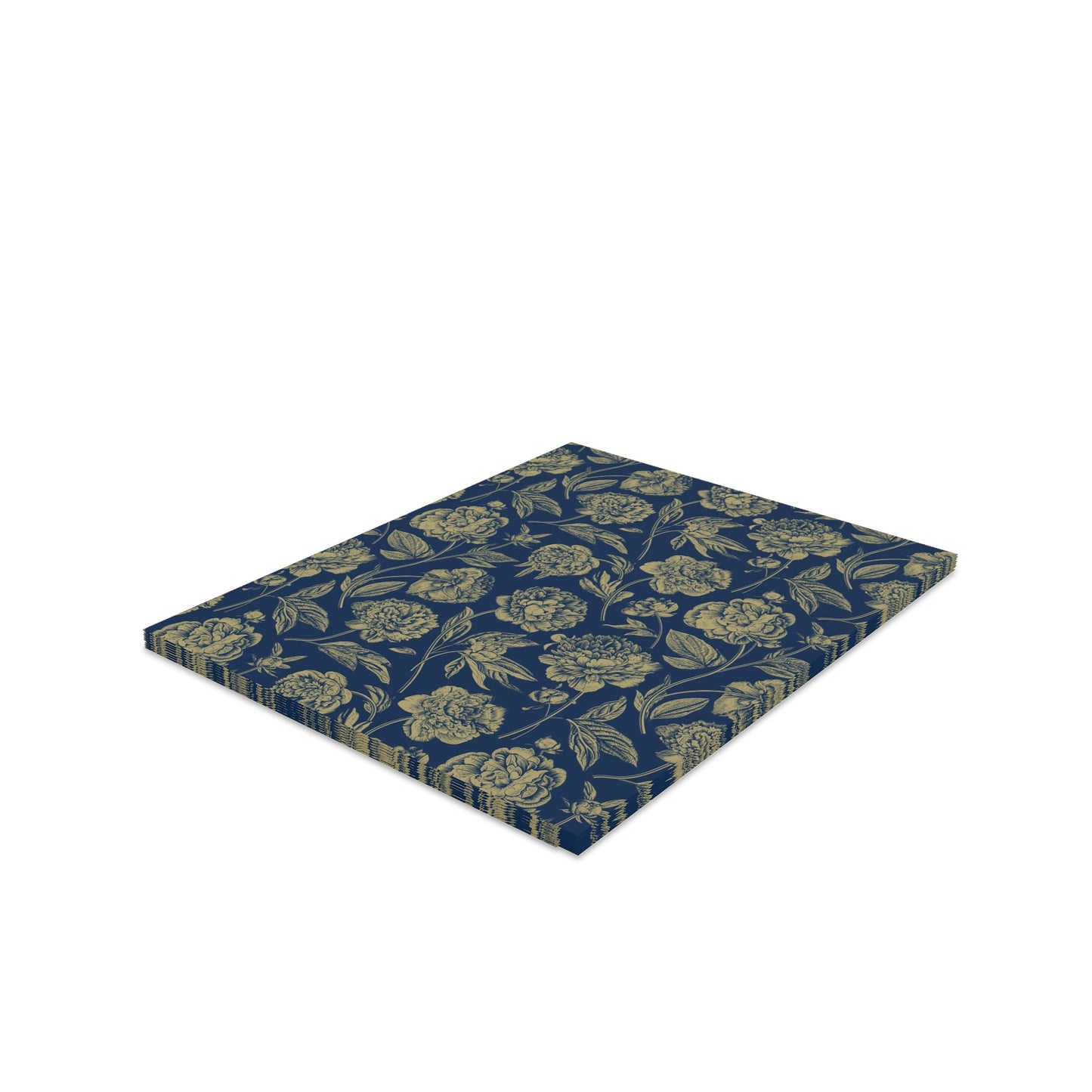 Notecards Set | Blue & Gold | Peony