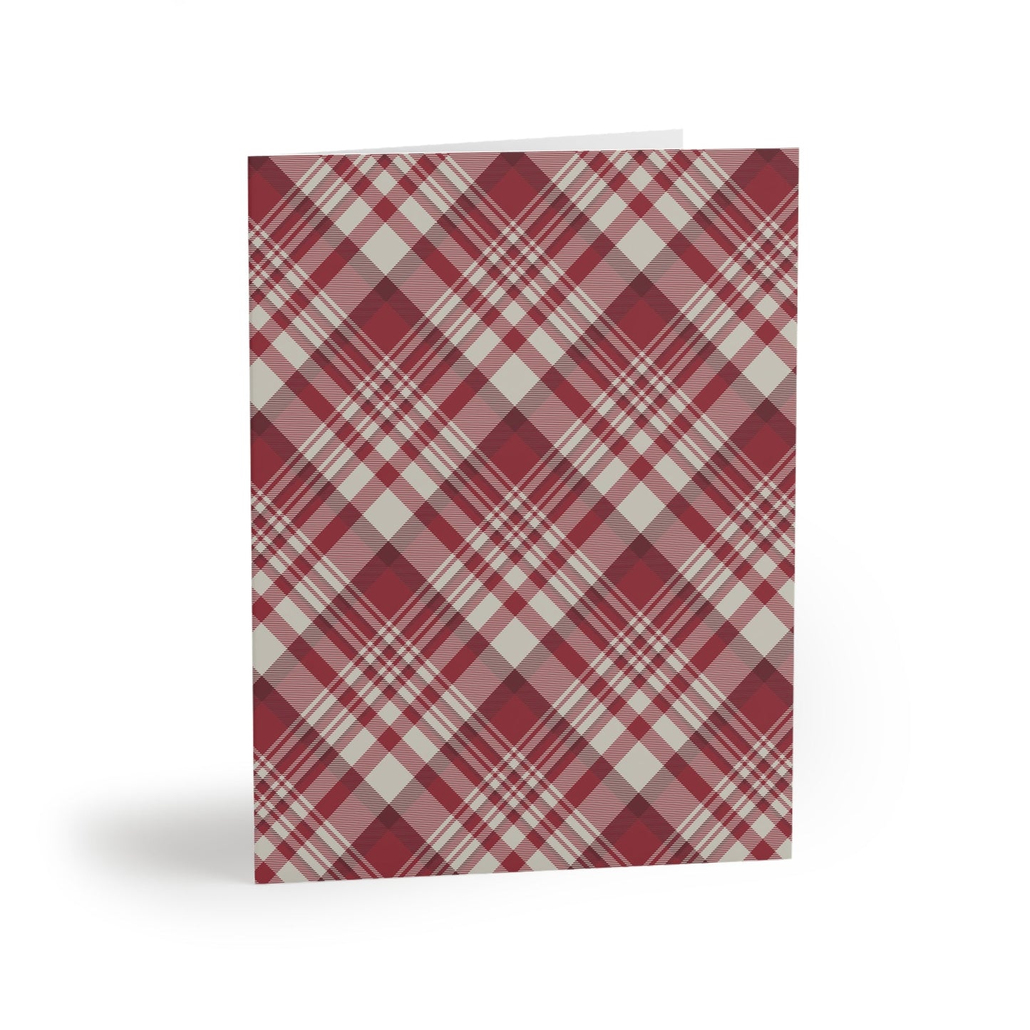 Notecards Set | Maroon & White | Tartan