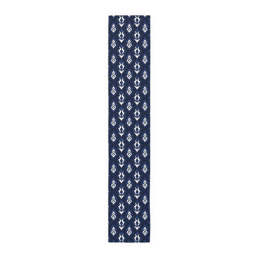 Table Runner | Navy & White | Ikat