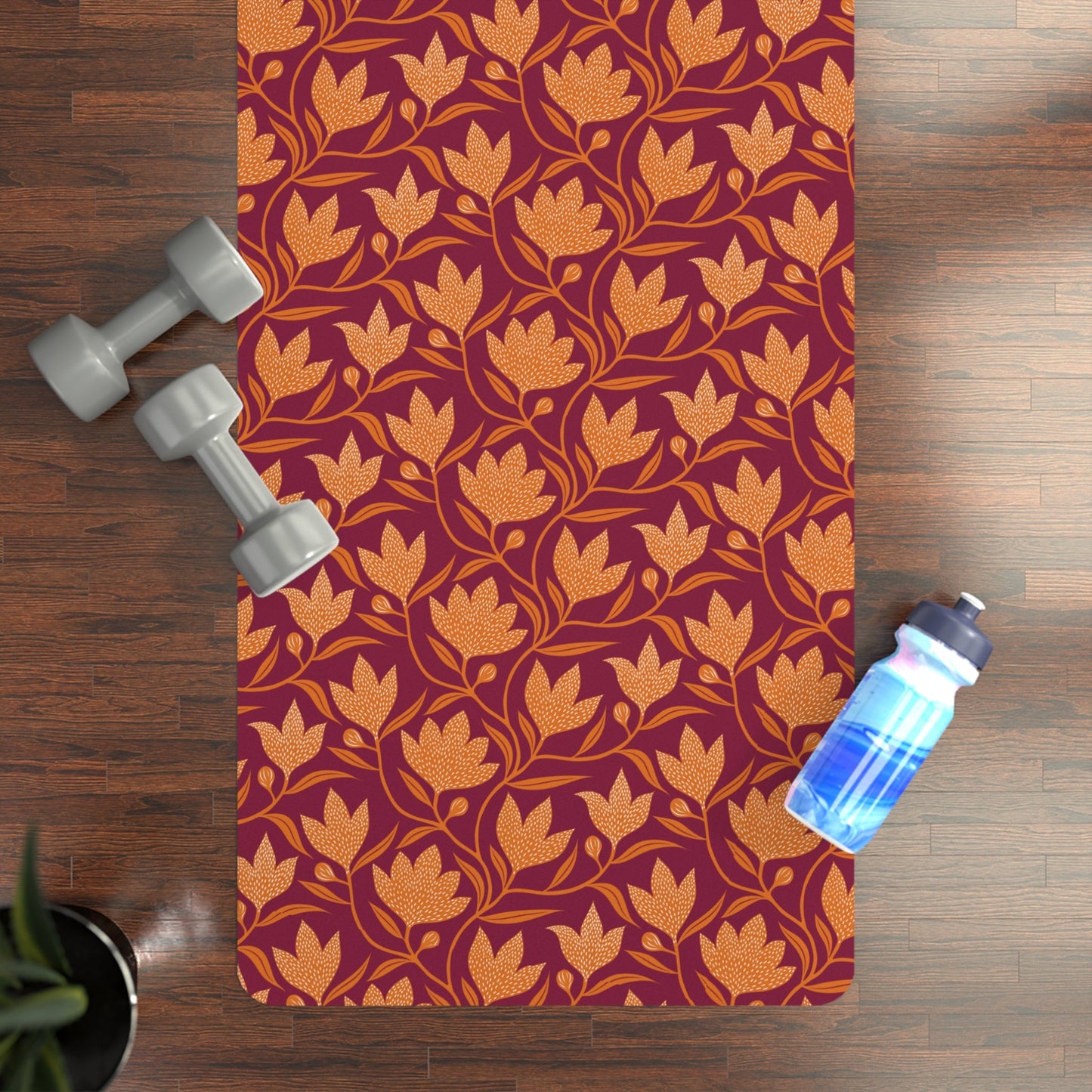 Yoga Mat | Maroon & Orange | Magnolia
