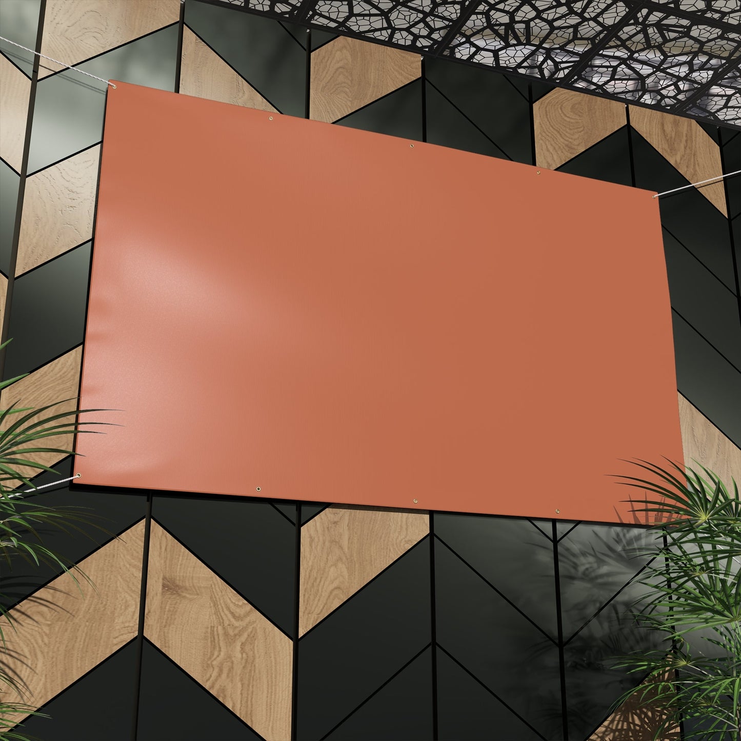 Banner | Dark Orange & White | Light