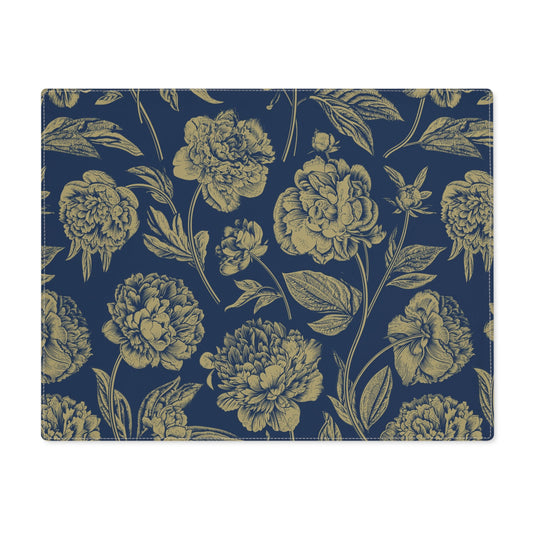 Placemat | Blue & Gold | Peony