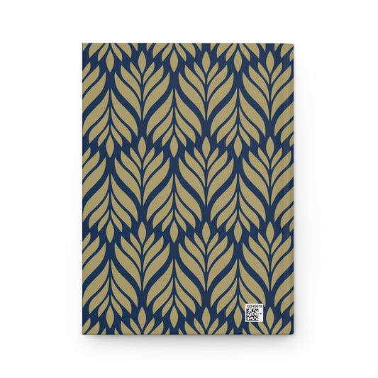 Hardcover Journal | Blue & Gold | Palm