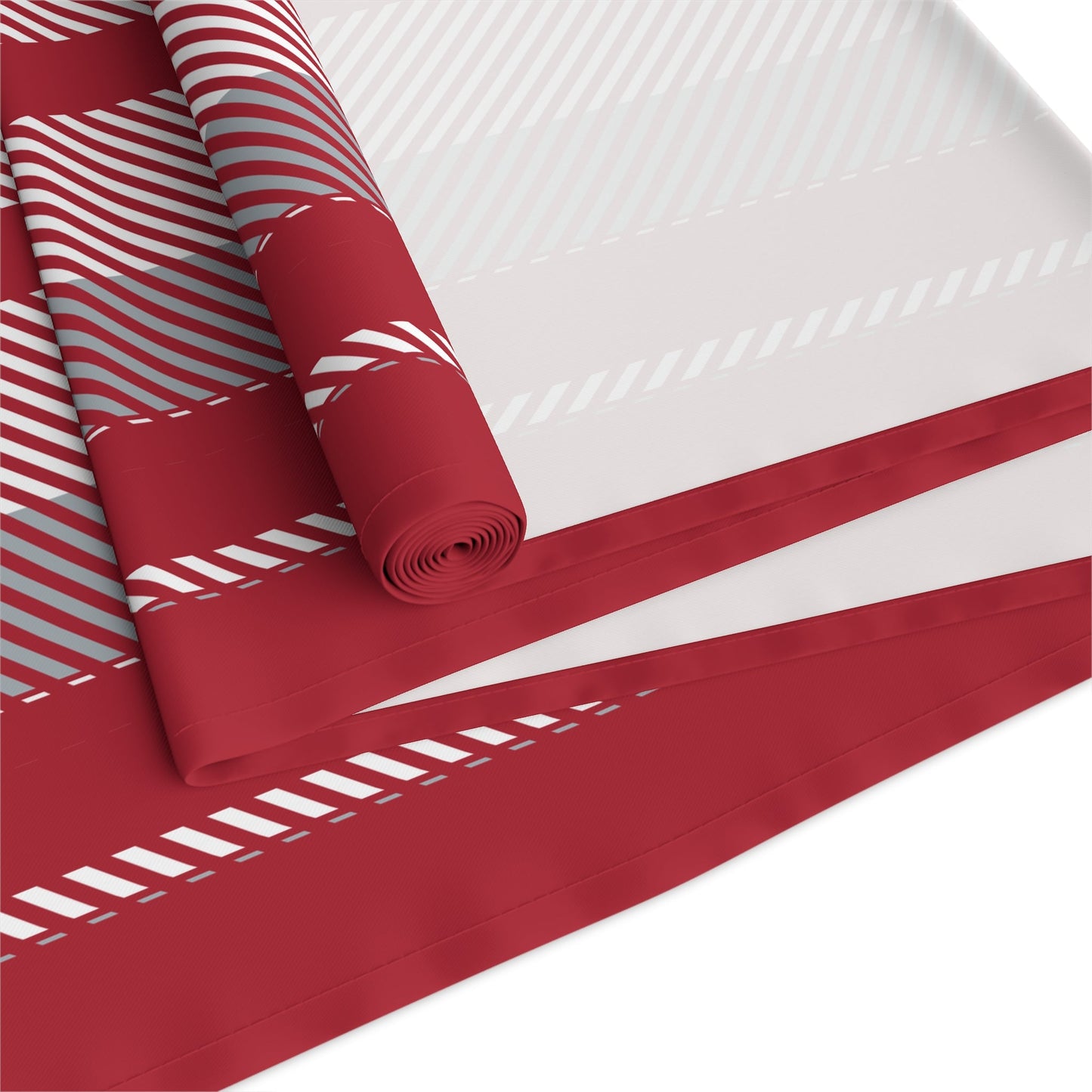 Table Runner | Red & Gray | Stripe