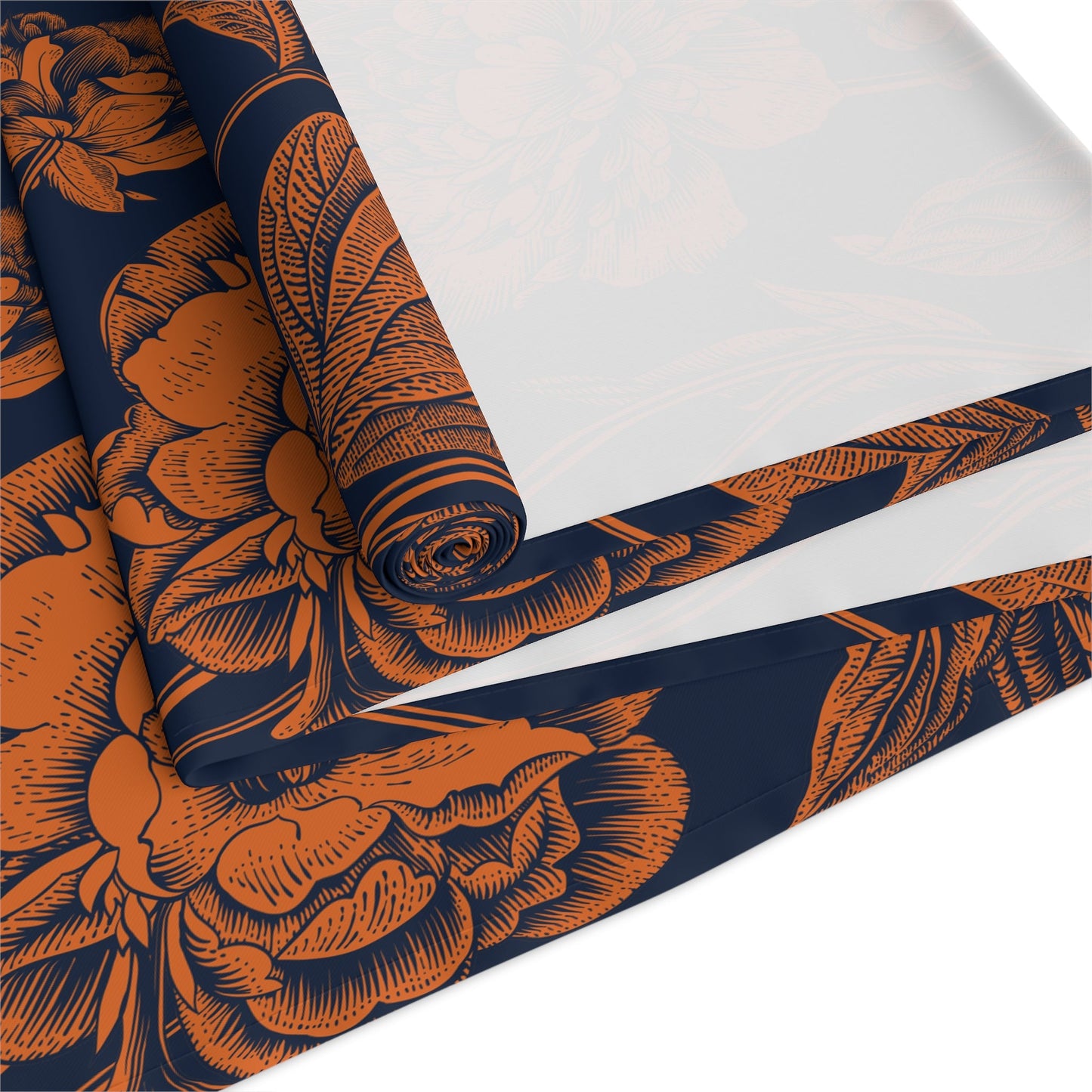 Table Runner | Orange & Blue | Peony