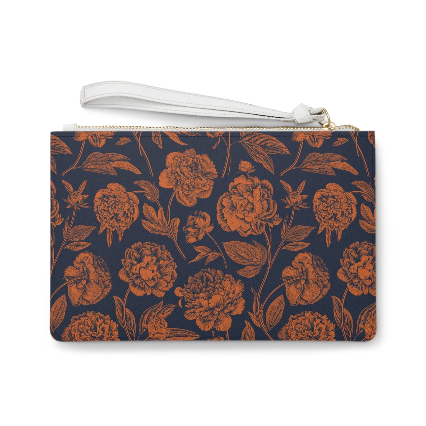 Clutch Bag | Orange & Blue | Peony