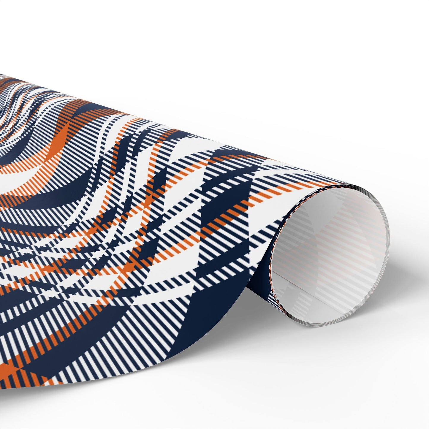 Gift Wrap | Orange & Blue | Tartan