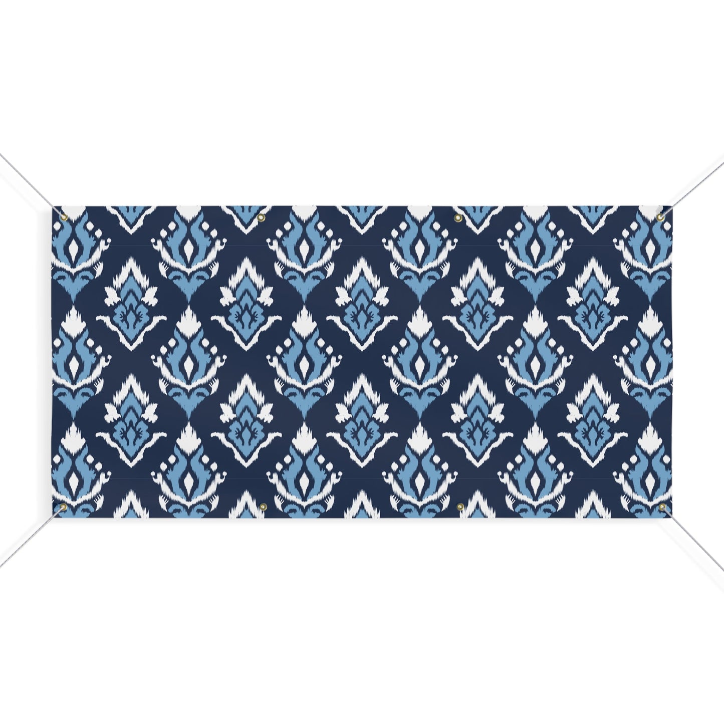 Banner | Light Blue & White | Ikat