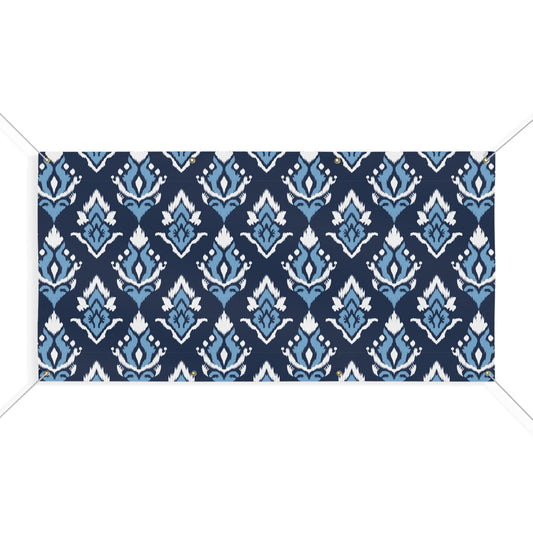 Banner | Light Blue & White | Ikat