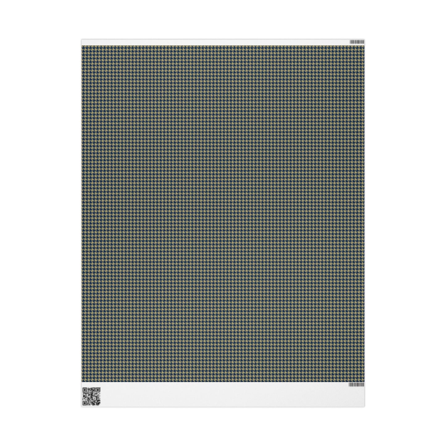 Gift Wrap | Blue & Gold | Houndstooth