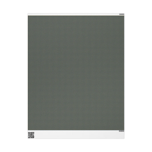 Gift Wrap | Blue & Gold | Houndstooth