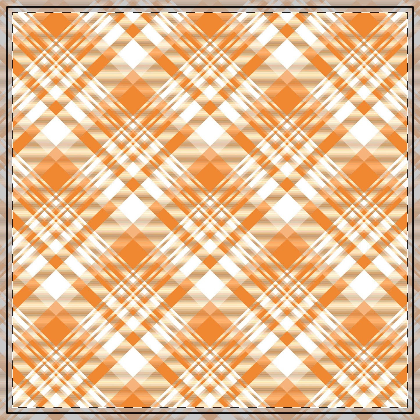 Tablecloth | Orange & White | Tartan