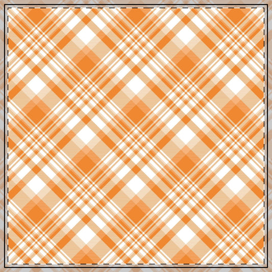 Tablecloth | Orange & White | Tartan