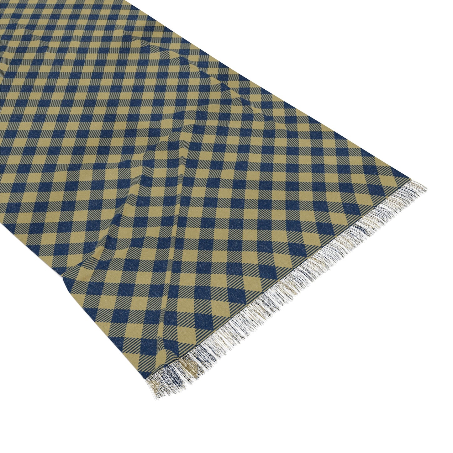 Scarf | Blue & Gold | Gingham