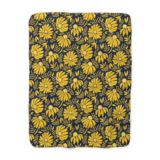 Sherpa Blanket | Yellow & Blue | Bellis
