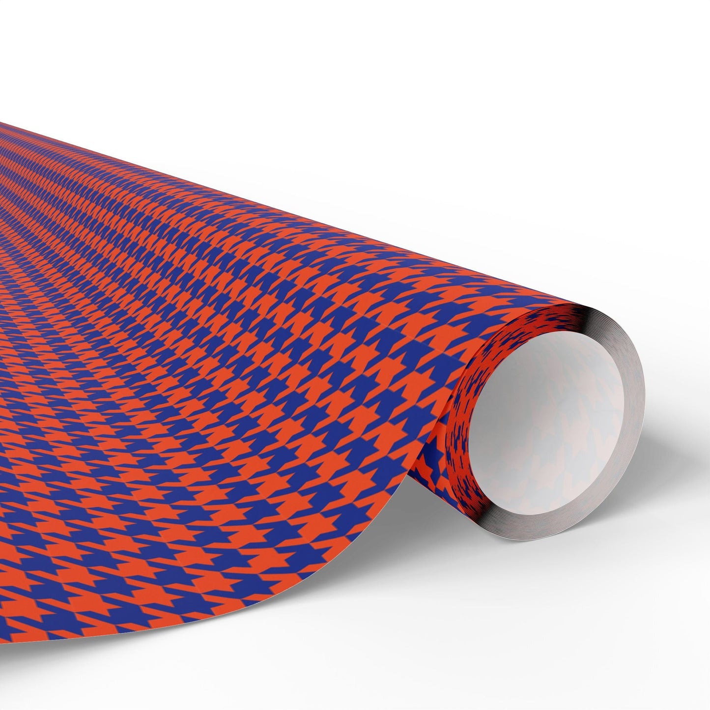 Gift Wrap | Bright Blue & Orange | Houndstooth
