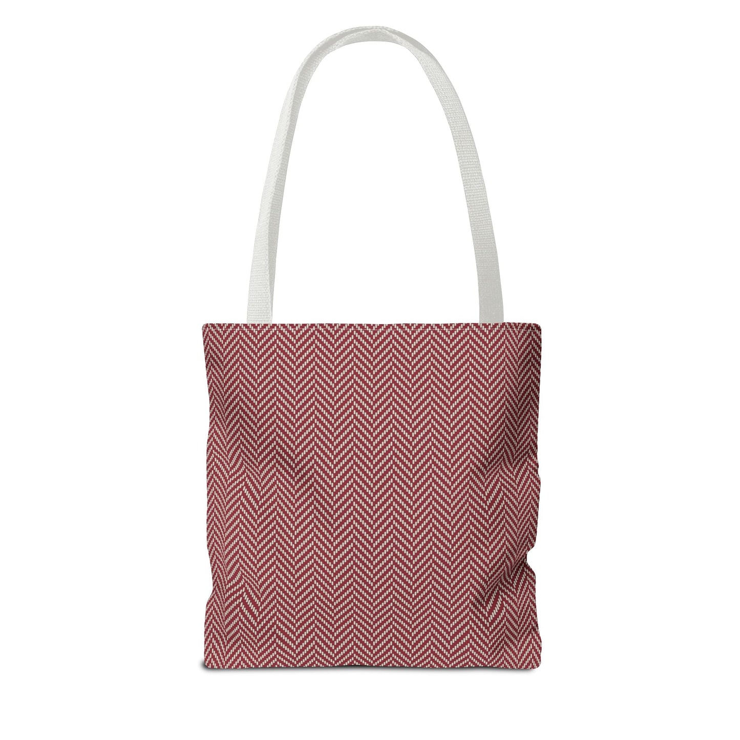 Tote Bags | Maroon & White | Herringbone